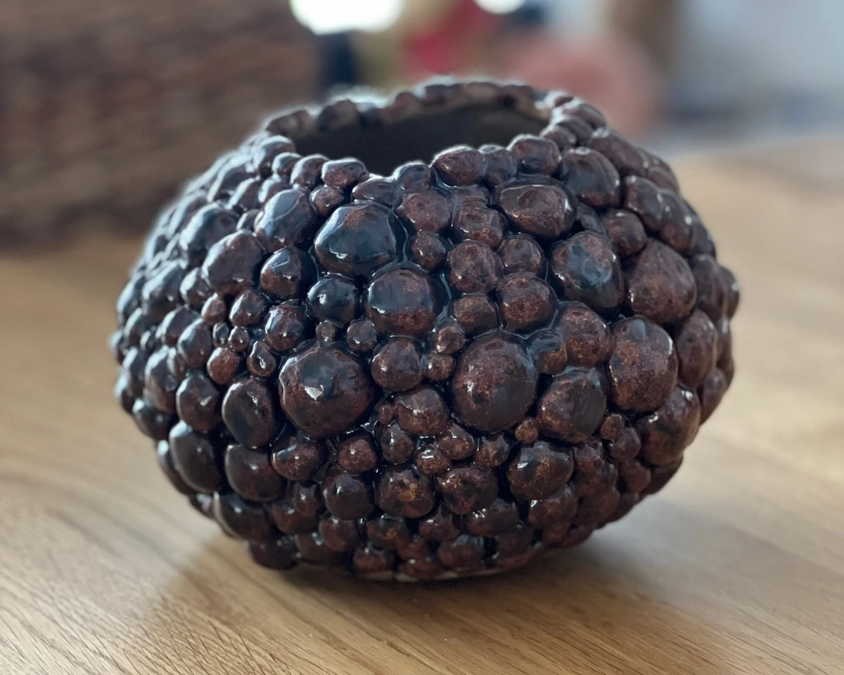 Decorative ceramic planter cover